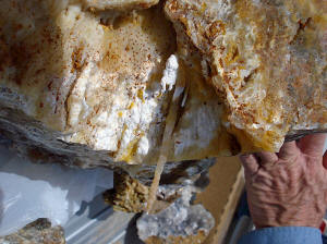 Detail of Stalactite about the size of a pencil